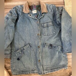 Vintage The Incrowd Collection Men's Blue Denim Jacket Quilted Lined Southwest M